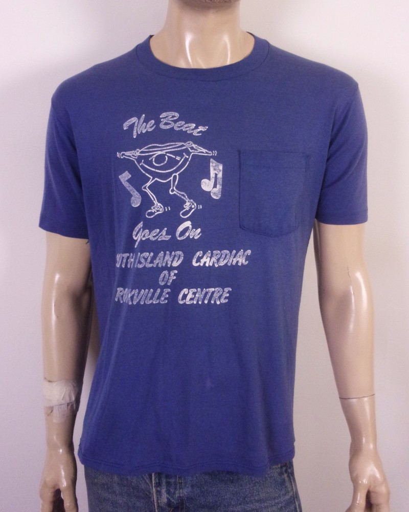 vintage 80s South Island Rockville Cardiac Centre T-Shirt Pocket single stitch L