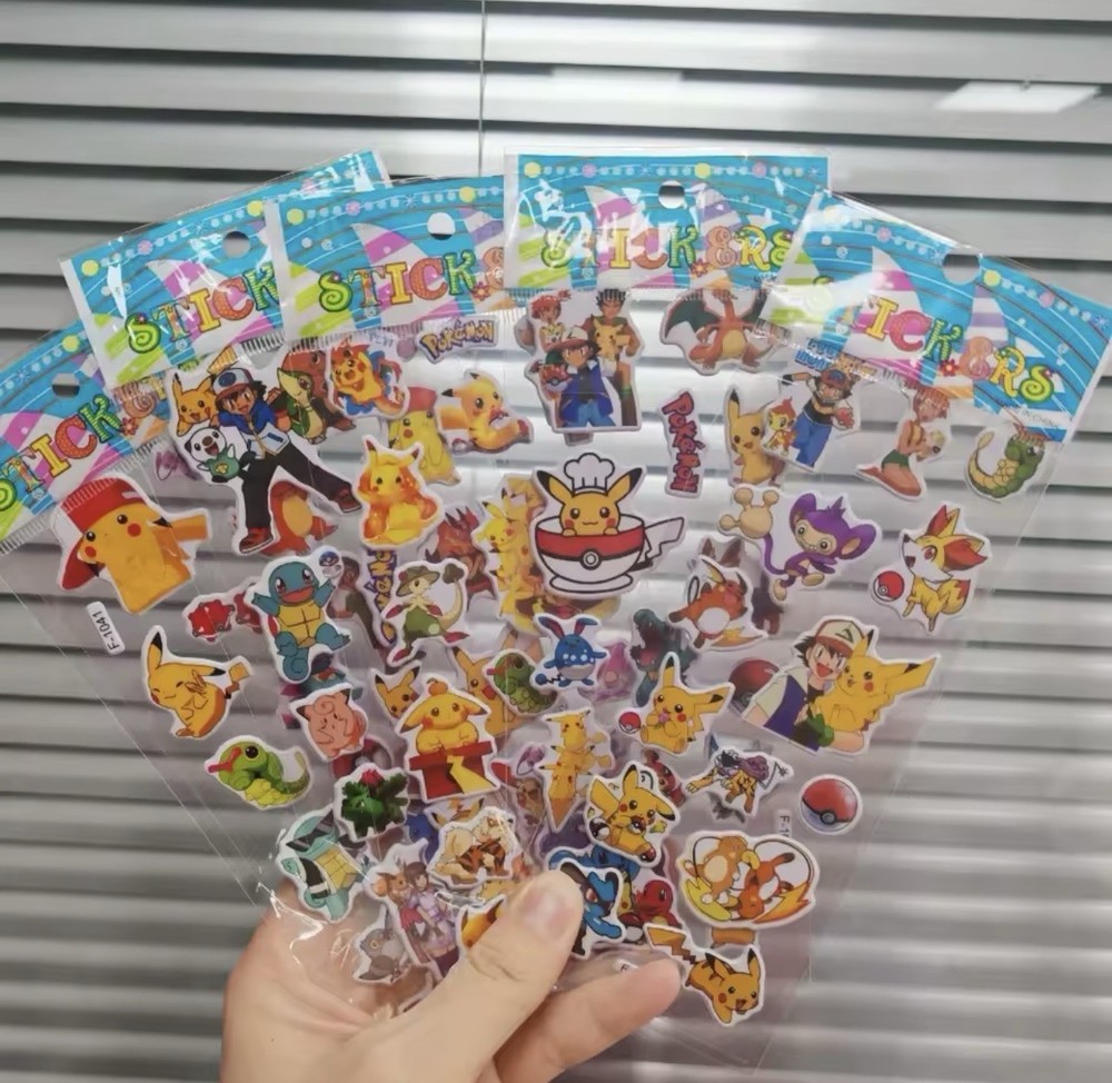 Pokemon Thickened Stickers 1 Sheet Waterproof Decal Sticker Set - US Seller
