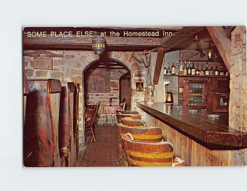 Postcard Interior Homestead Inn Milan Ohio USA