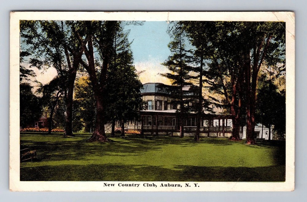 Auburn NY-New York, New Country Club, c1916 Antique Vintage Souvenir Postcard