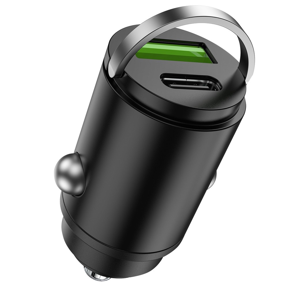 2-in-1 Flush Mount Car Charger 60W USB C PD & USB A Port Universal 12V/24V