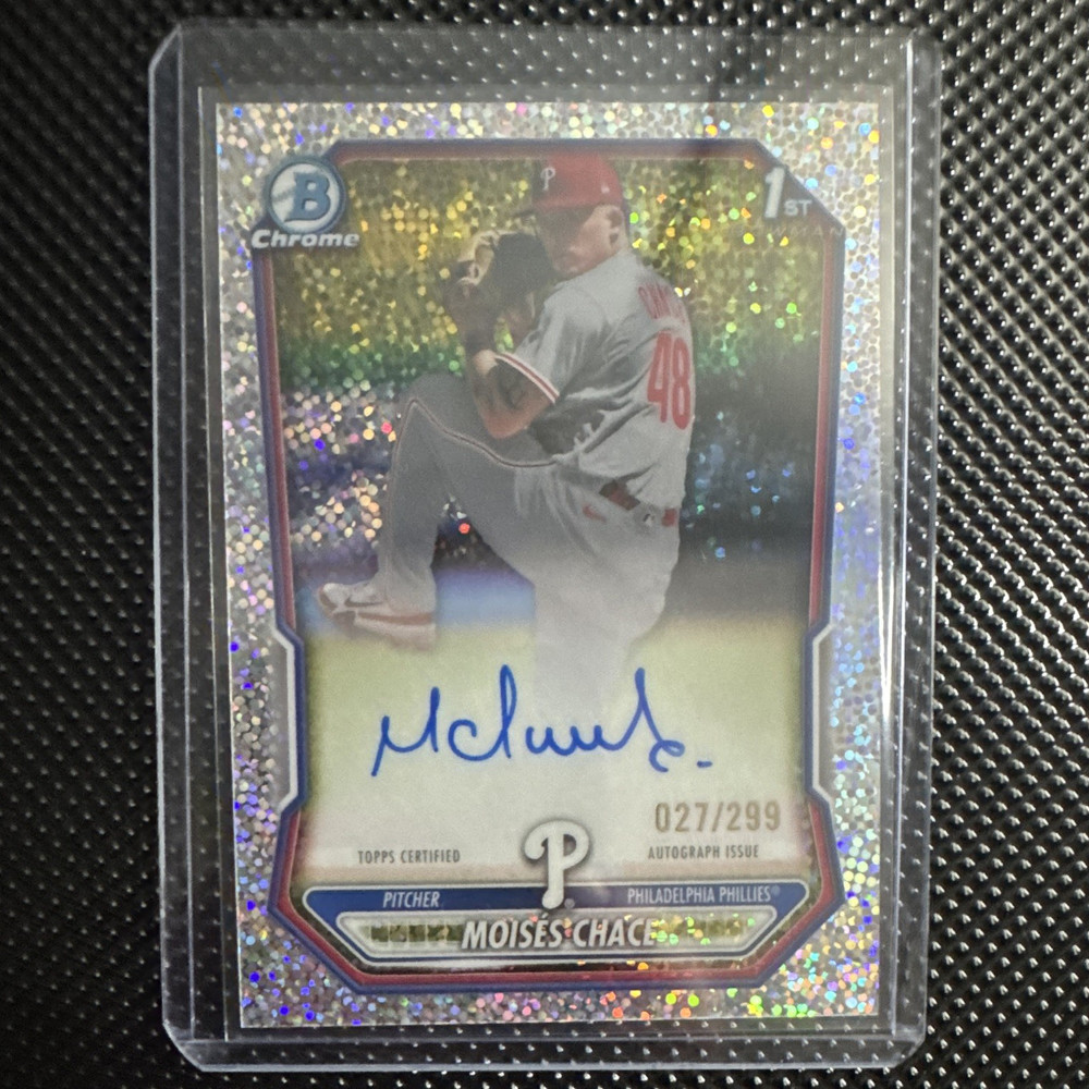 Bowman Chrome 2026 1st Moises Chace Auto /299 mini diamonds refractor Phillies