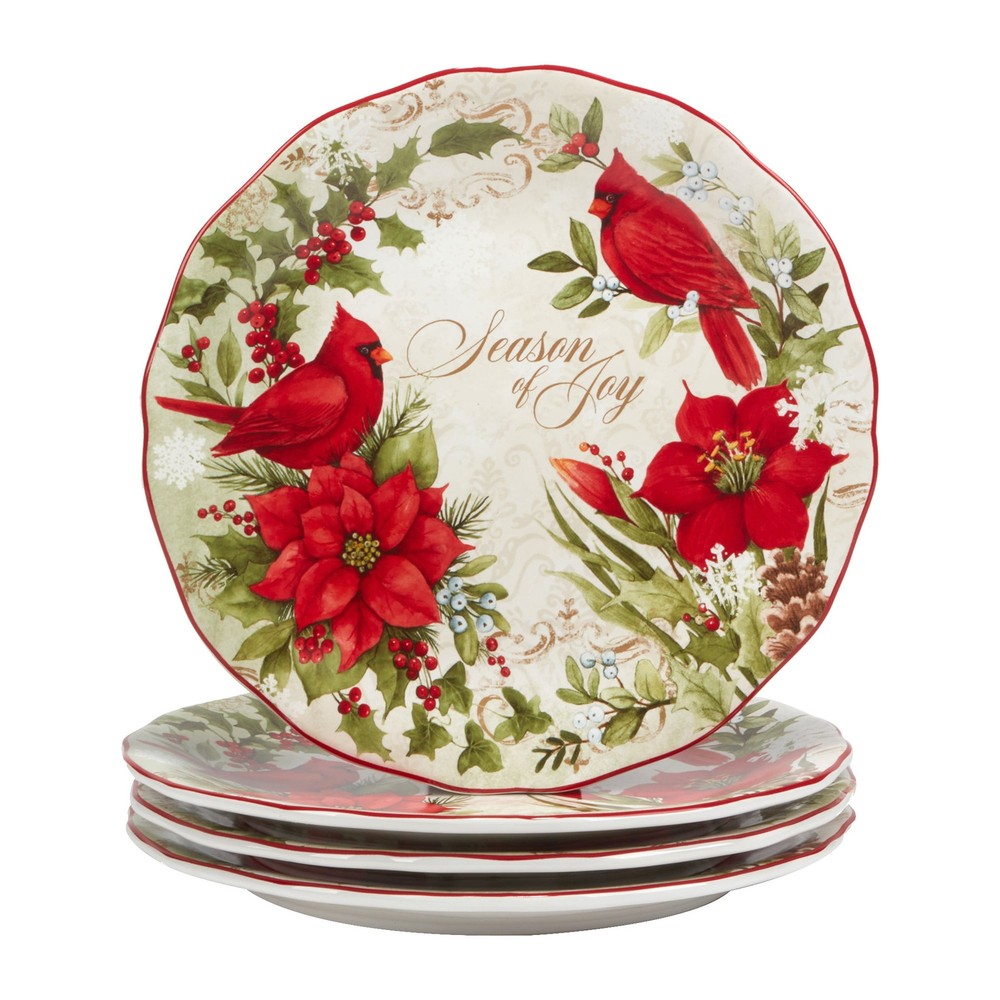 Certified International Winter's Medley 11-Inch Elegant Dinner Plates Set  