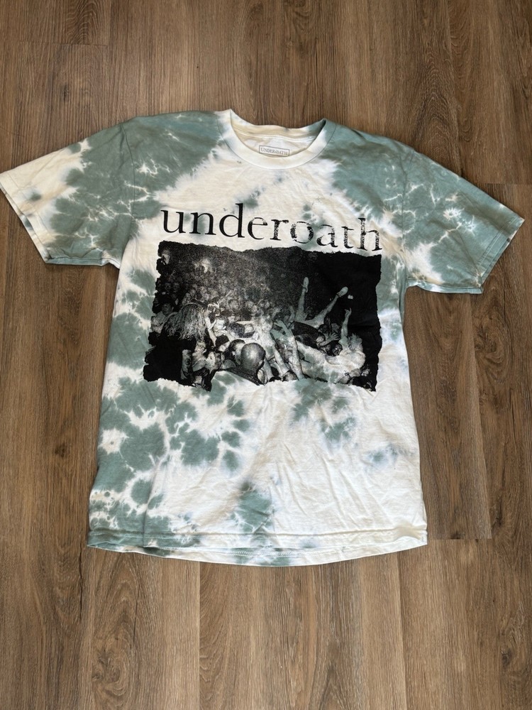 Underoath They’re Only Chasing Safety 20th Anniversary Tour Tie Dye TShirt Large