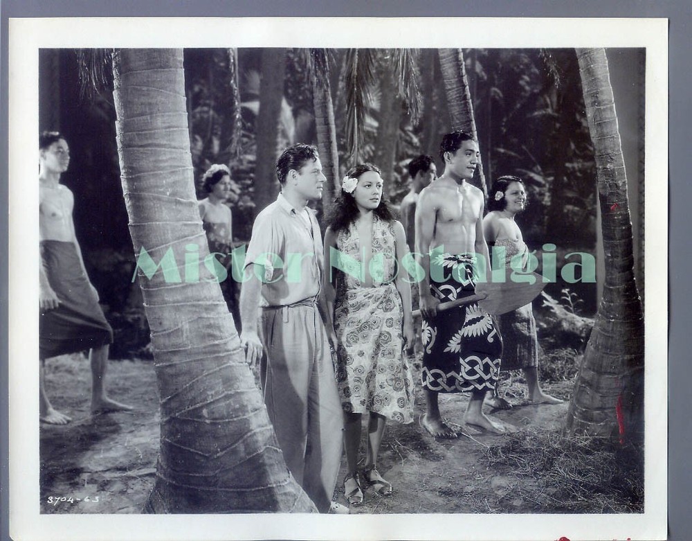 Vintage Photo 1937  Warren Hull lovely Movita in Paradise Isle