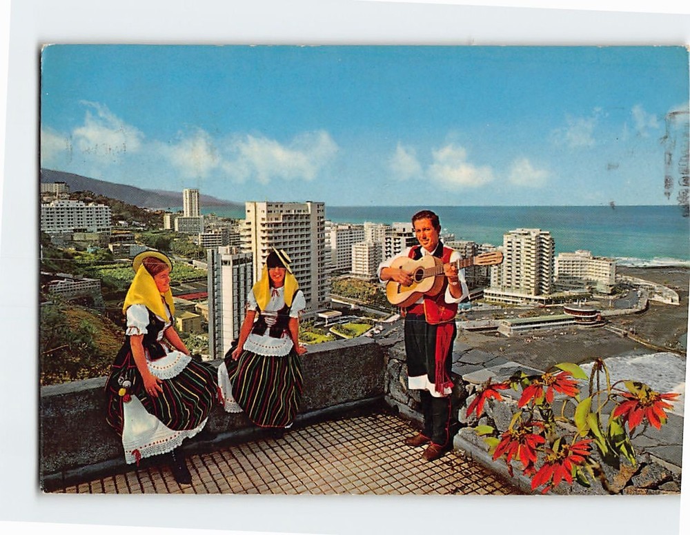 Postcard People in Canarian Traditional Wear Puerto de la Cruz Tenerife Spain
