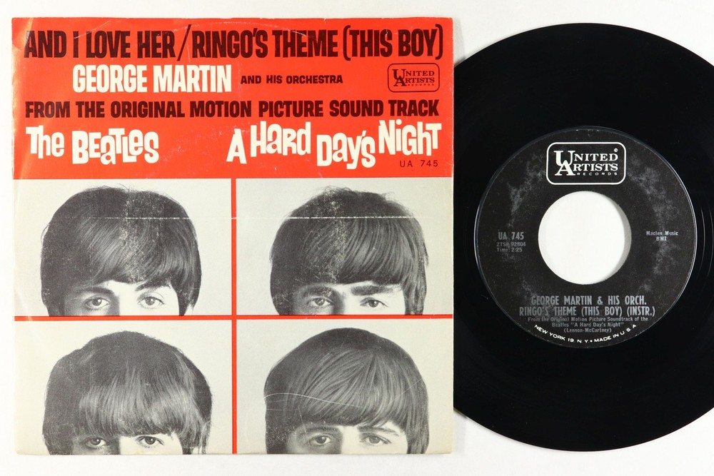 Beatles Picture Sleeve 45 - George Martin & His Orch. - Ringo's Theme - UA VG+