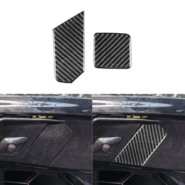 For Corvette C8 20-24 Real Carbon Fiber Car Exterior Trailer Hook Sticker Trim