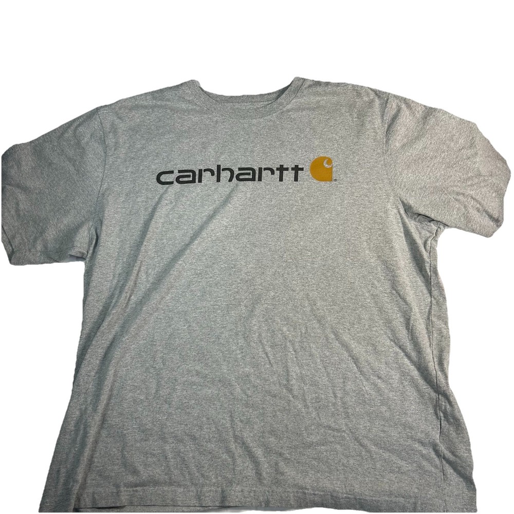 Carhartt Men's Logo Graphic Loose Fit T-Shirt Short Sleeve Size 2XL, Gray