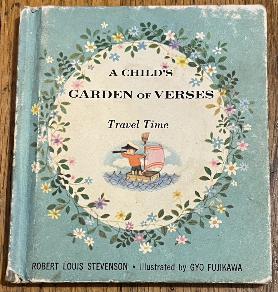 A CHILD'S GARDEN OF VERSES : Travel Time : illus Gyo Fujikawa : vintage mini