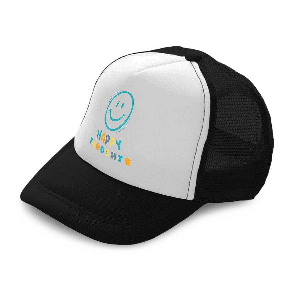Kids Trucker Hat Happy Thoughts Sandwich Polyester Boys Caps & Girls Caps