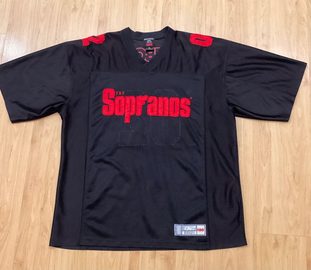 Vintage HBO The Sopranos Movie TV Y2K 2002 Football Jersey Size XL