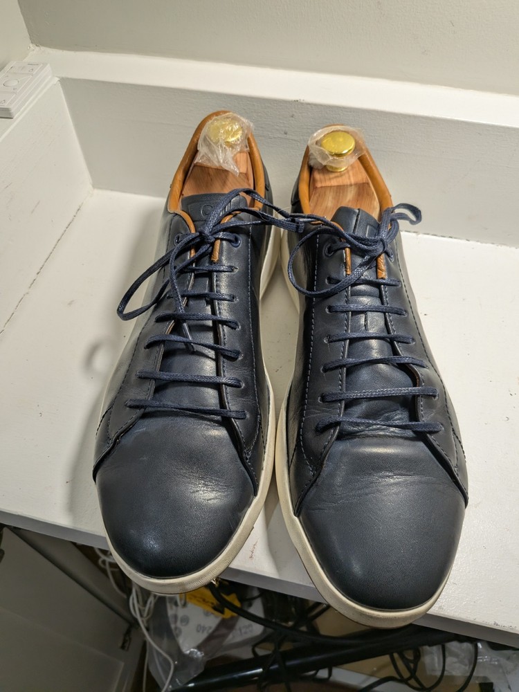 Cole Haan GrandPro Mens Size 11 M Blue Leather Casual Tennis Shoes Sneakers