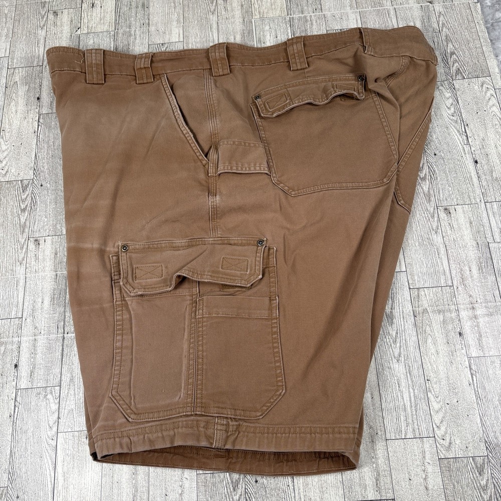 Duluth Trading Men’s Cargo Shorts 46 Brown Fire Hose Work Distressed Utility