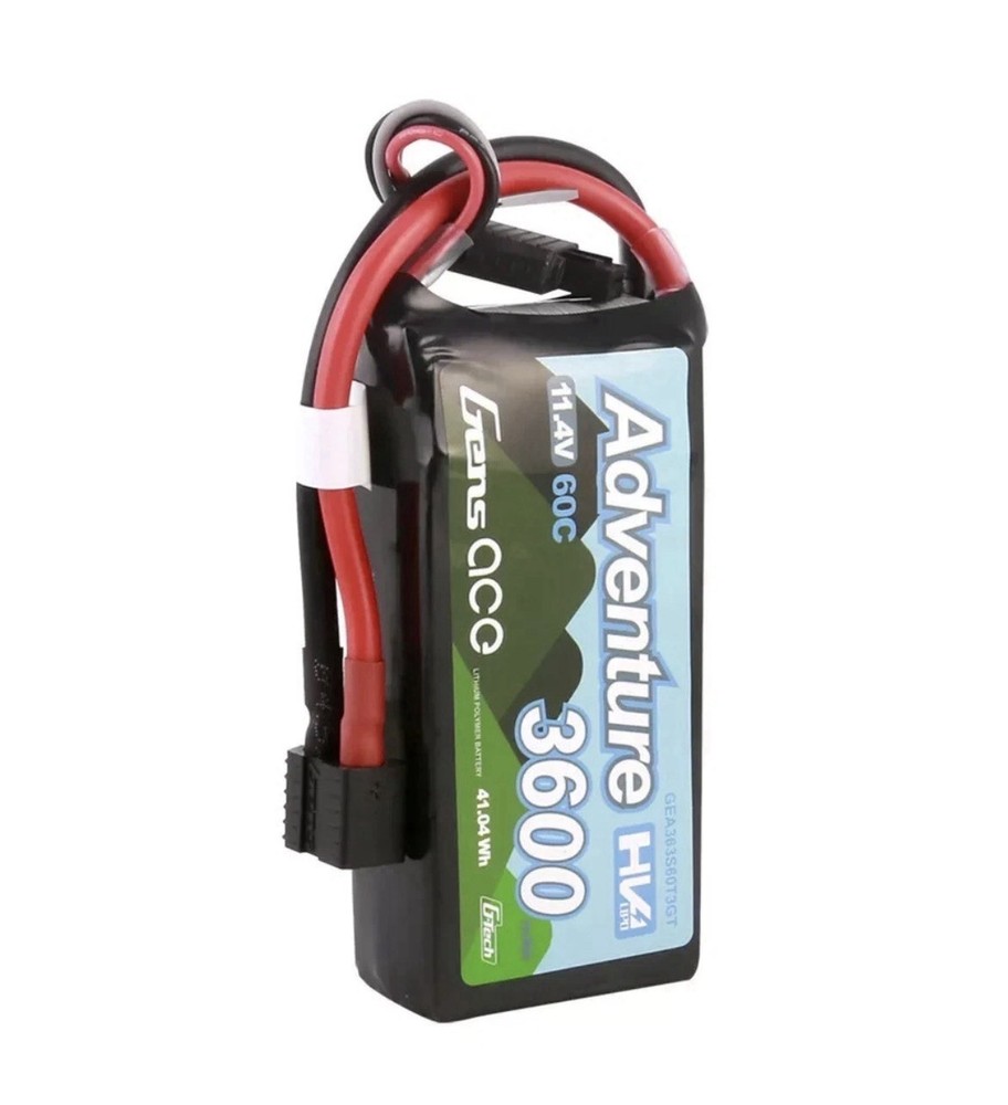 Gens Ace 11.4V 3600mAh 3S 60C Adventure Lipo RC Car Crawler Truck Battery : XT60-image