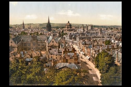 Photo:General view,High Street,Oxford,England,1890s