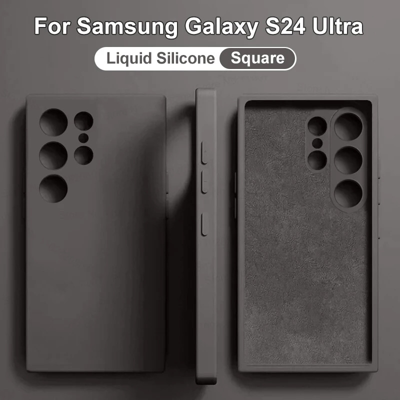 Silicone Phone Case & Screen Protector For Samsung Galaxy S22 S23 24 S25 Ultra
