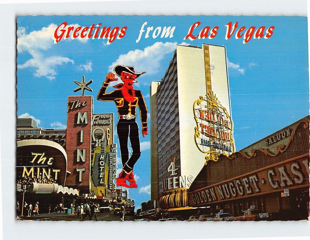 Postcard Casino Center Greetings from Las Vegas Nevada USA