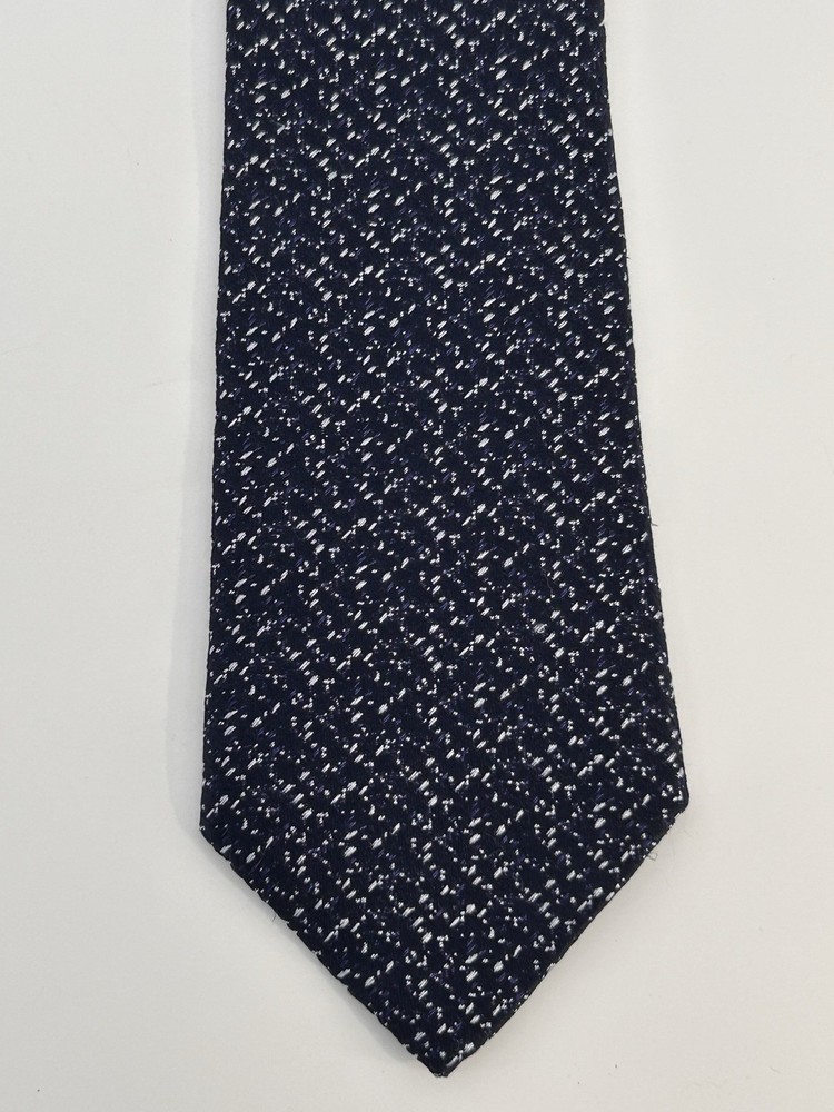 Armani Collezioni Necktie Mens Blue 100% Silk Made In Italy Speckled Dots