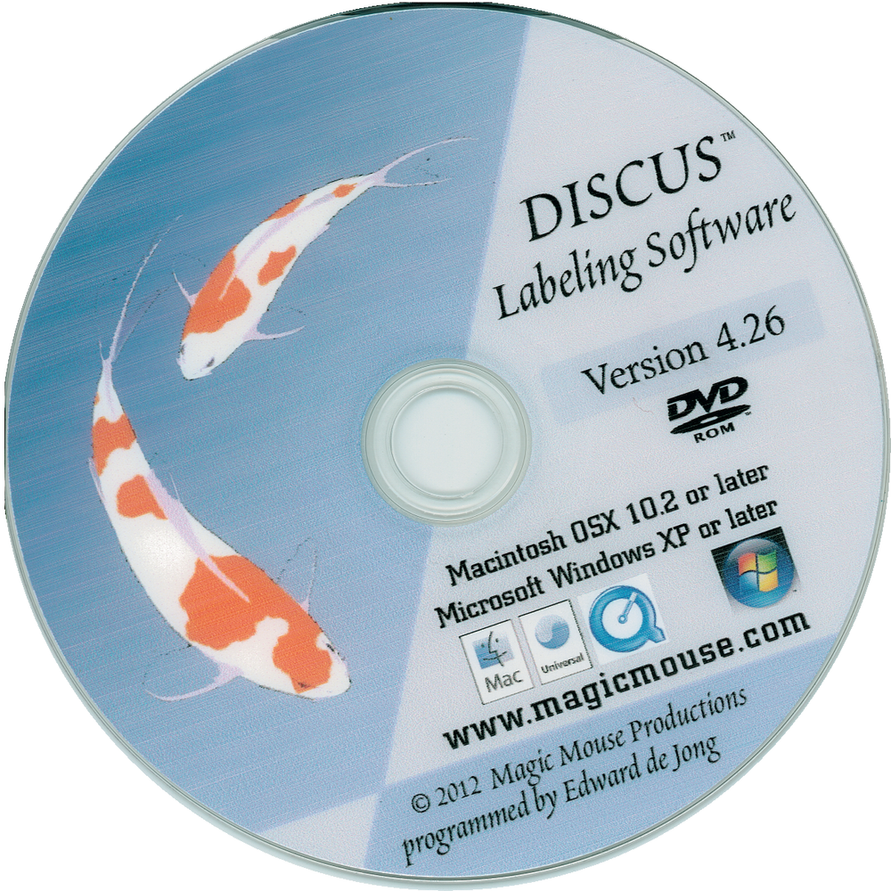 DISCUS 4.26 Best labeling software disc for Windows and MAC computer