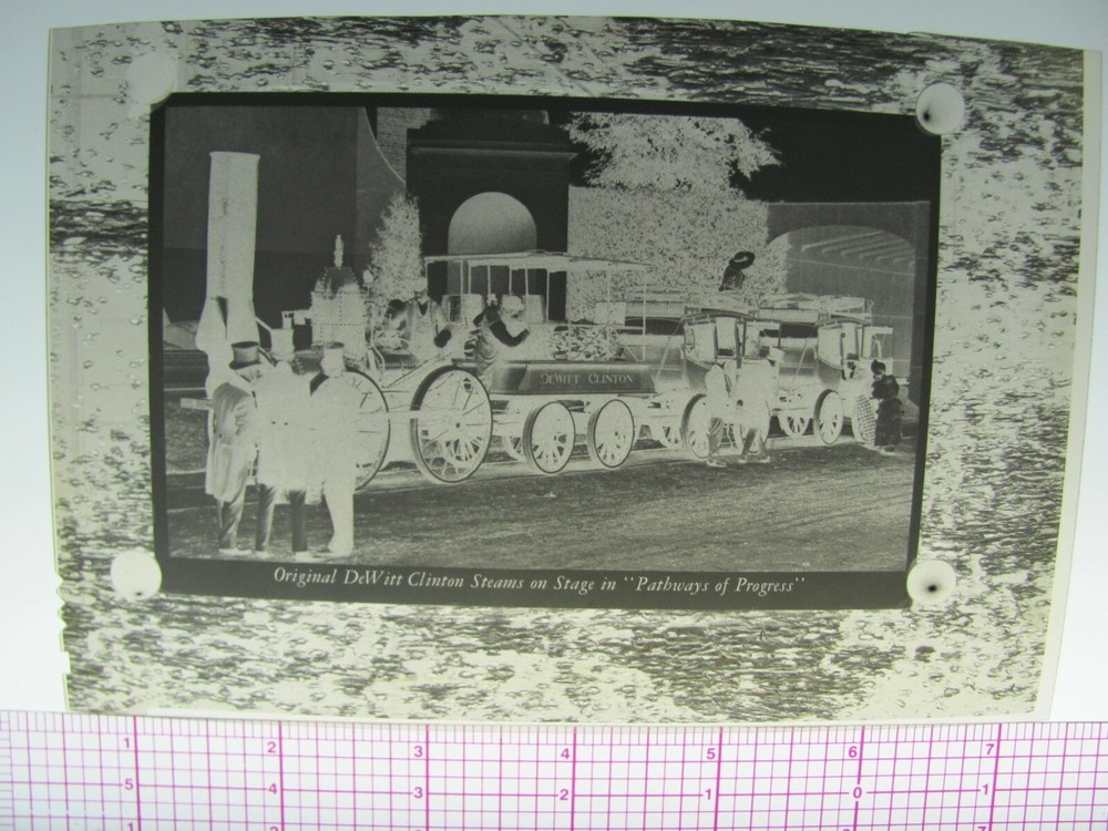 MOHAWK & HUDSON RAILRROAD LOCOMOTIVE DeWITT CLINTON PHOTO COPY NEGATIVE CHICAGO