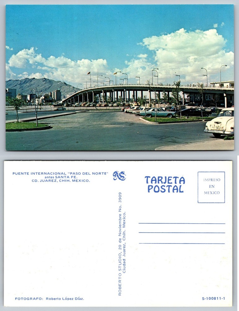 Puente Internacional Paso Del Norte Cd Juarez Mexico Postcard