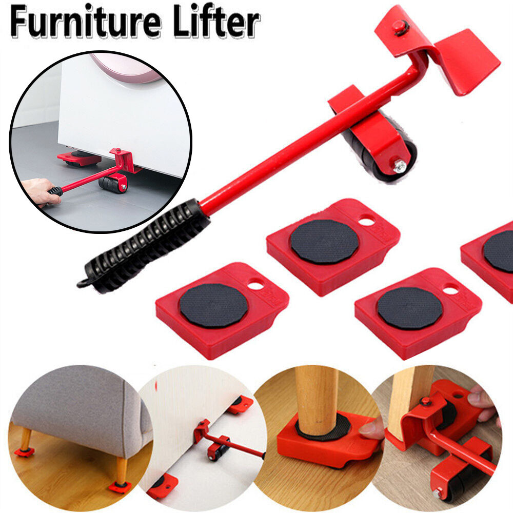 Furniture Heavy Duty Lifter movers 4 sliders for moving rollers as seen on tv