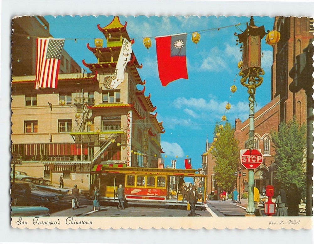 Postcard Grant Avenue Chinatown San Francisco California USA