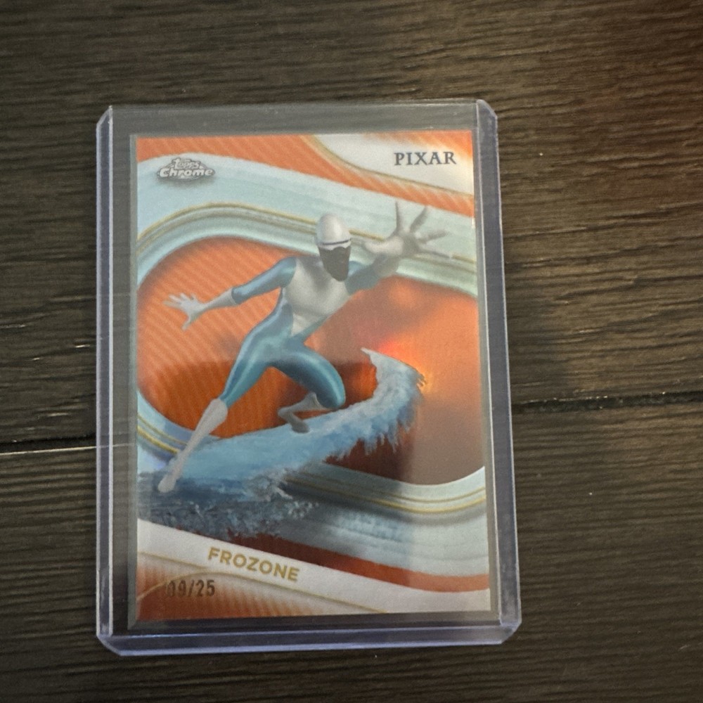 2025 Topps Chrome Disney Frozone Orange Wave Refractor /25