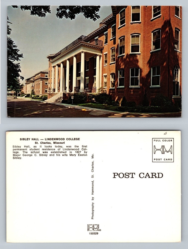 St. Charles, MO-Missouri, Sibley Hall Lindenwood College View Vintage Postcard