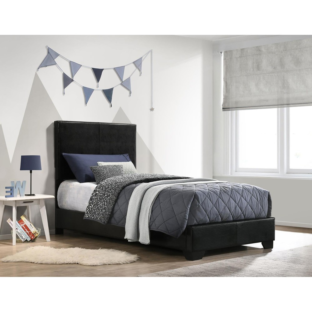 Black Twin Panel Bed