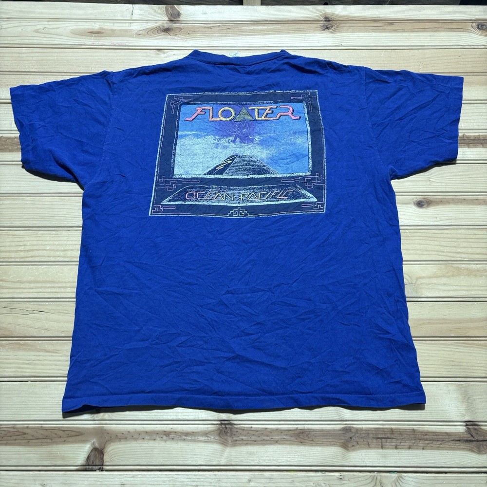 Vintage 80s 90s Ocean Pacific OP Floater Aztec Pyramid Shirt Size Large