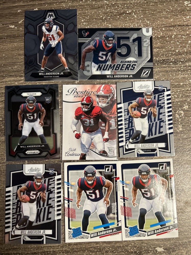 Will Anderson Jr Rookie Card Lot Houston Texans