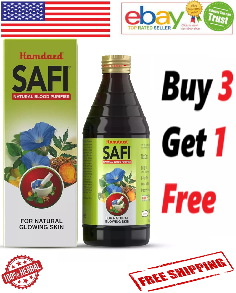 Hamdard Safi Natural Blood Purifier Syrup 100ml For Pimples Anti Acne Dark Spot
