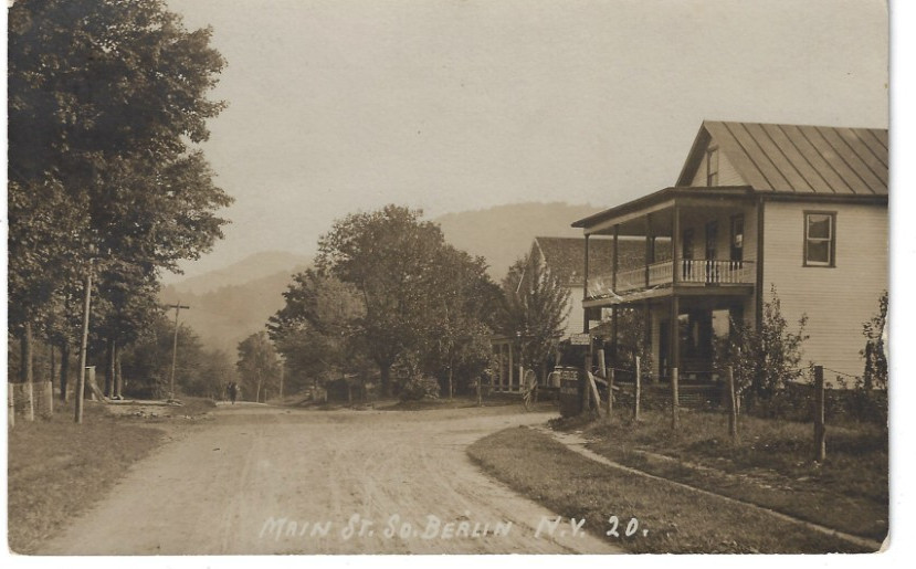 South New Berlin Gas Station Store Photo Postcard RPPC Coolidge Fort Jackson NY