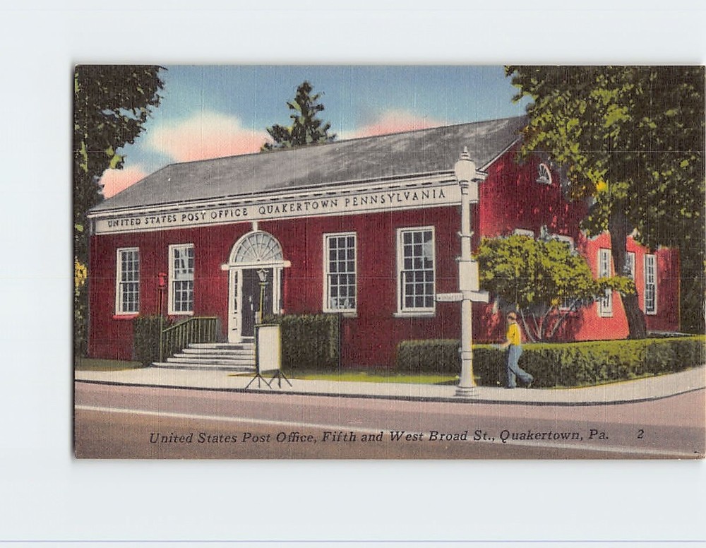 Postcard US Post Office Quakertown Pennsylvania USA