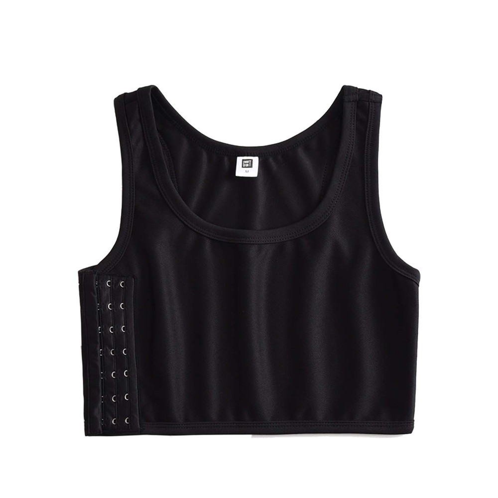 Chest Binder Tank Top Breathable Comfortable and Soft Slim Fit Medium, Black