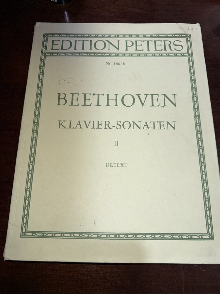 Noten: Klavier-Sonaten II, Urtext, Ludwig van Beethoven, Edition Peters 1802b