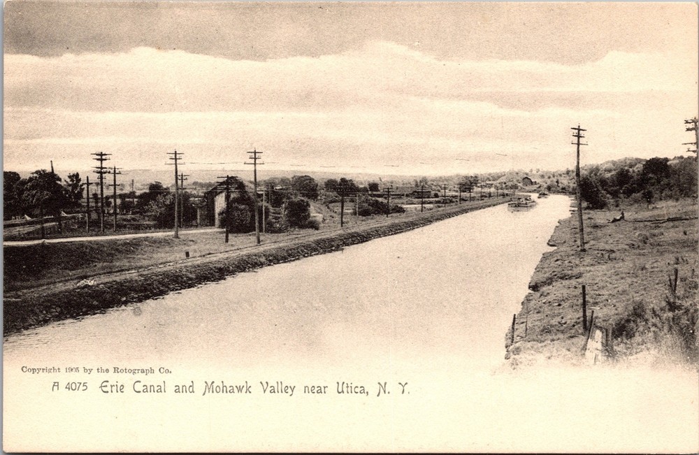 Postcard NY Utica Erie Canal and Mowhawk Valley Rotograph 1905
