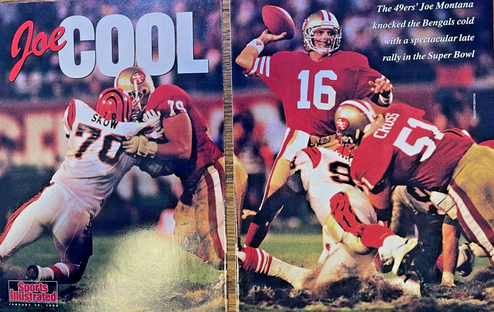 1989 Football Stars Joe Montana & Jerry Rice illustrated