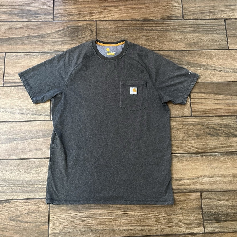 Carhartt Pocket T-Shirt Charcoal Gray Relaxed Fit Mens Medium