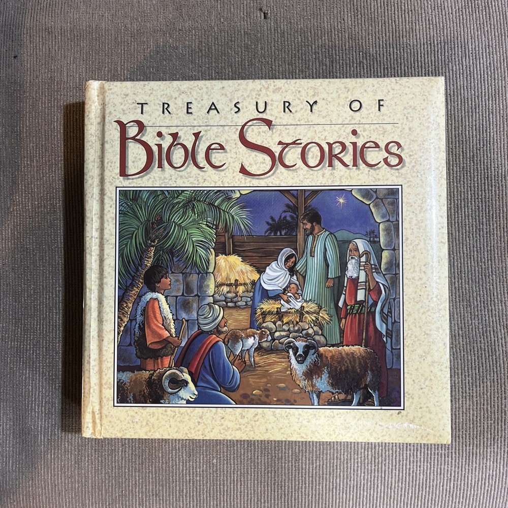 Treasury Of Bible Stories 1995 Hardback Book Gold Gilt Edges