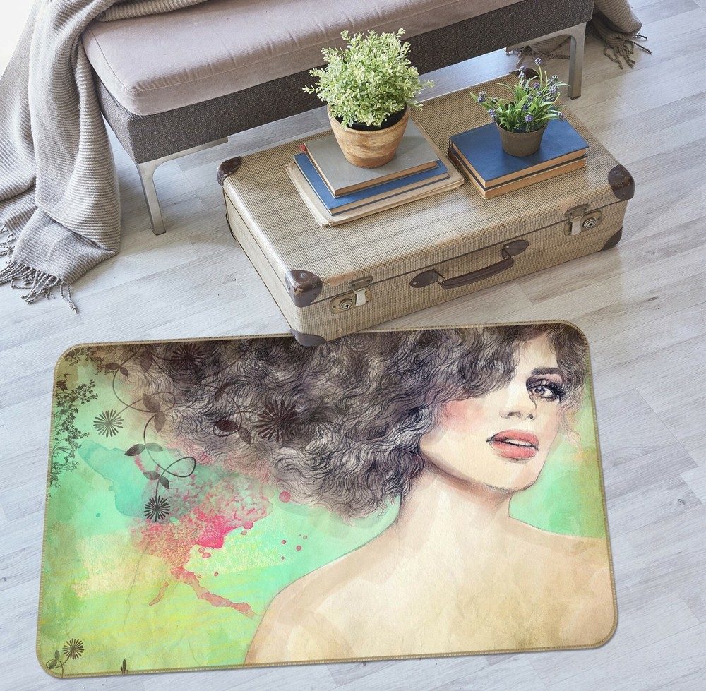 3D Art Dandelion Girl NAO202 Christmas Game Rug Mat Elegant Photo Carpet Mat Fay
