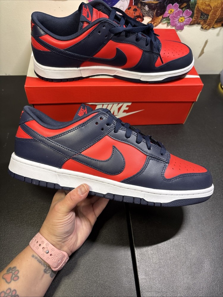 Size 12 - Nike Dunk Low Retro University Red/Obsidian-White DV0833-601