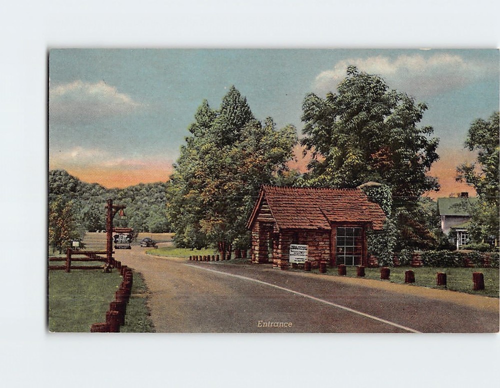 Postcard Entrance Turkey Run State Park Marshall Indiana USA North America