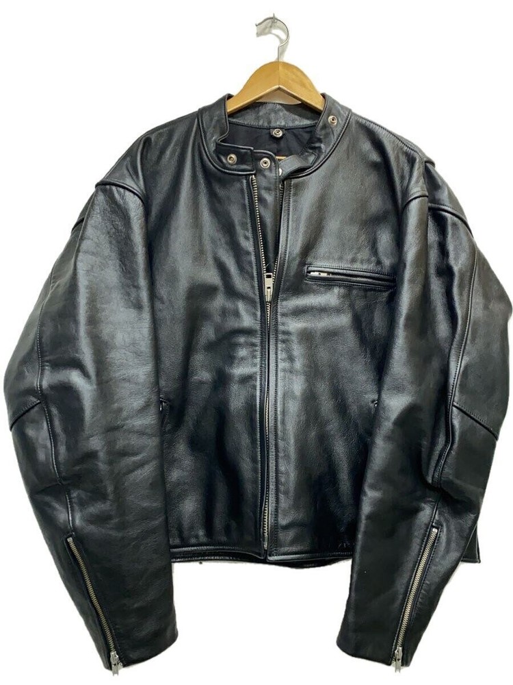 Seven Arrows Single Rider Leather Jacket in Black Size 50