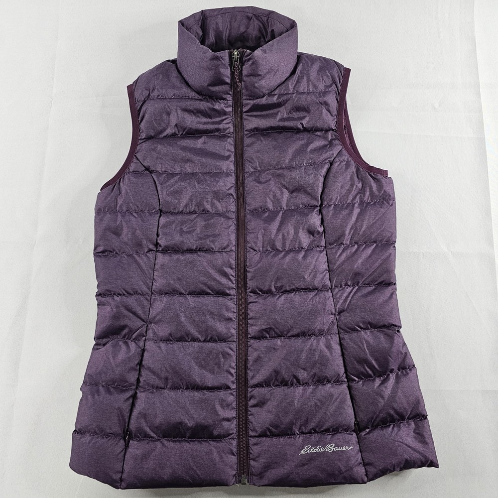 Eddie Bauer Ultralight Puffer Down Vest Purple Women's Size XS Good Shape READ⬇