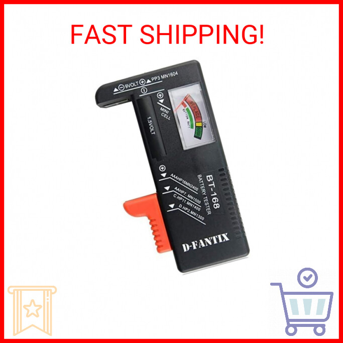 D-FantiX Battery Tester, Universal Battery Checker Small Battery Testers for AAA