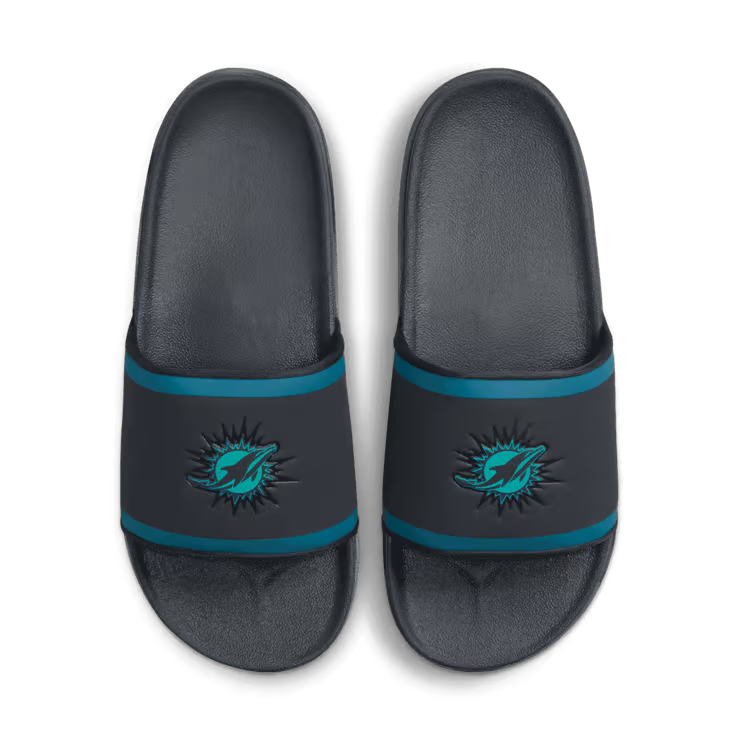 Miami Dolphins Nike Offcourt Slides Men Size 12 Black DD0520-002 New