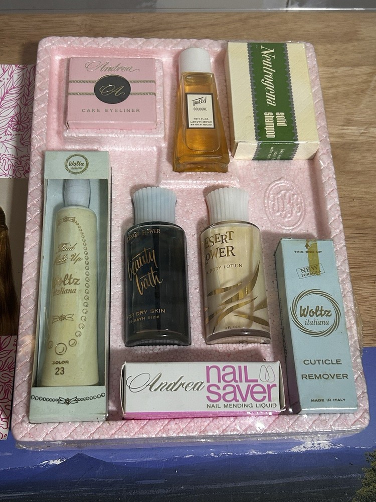 Incredibly Rare 1969 World Of Beauty Sealed Beauty Products. Vintage Cosmetics